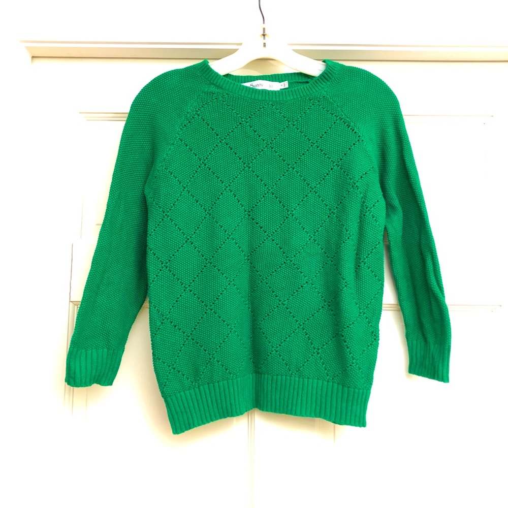 Modcloth Sunny Girl Kelly Green Sweater